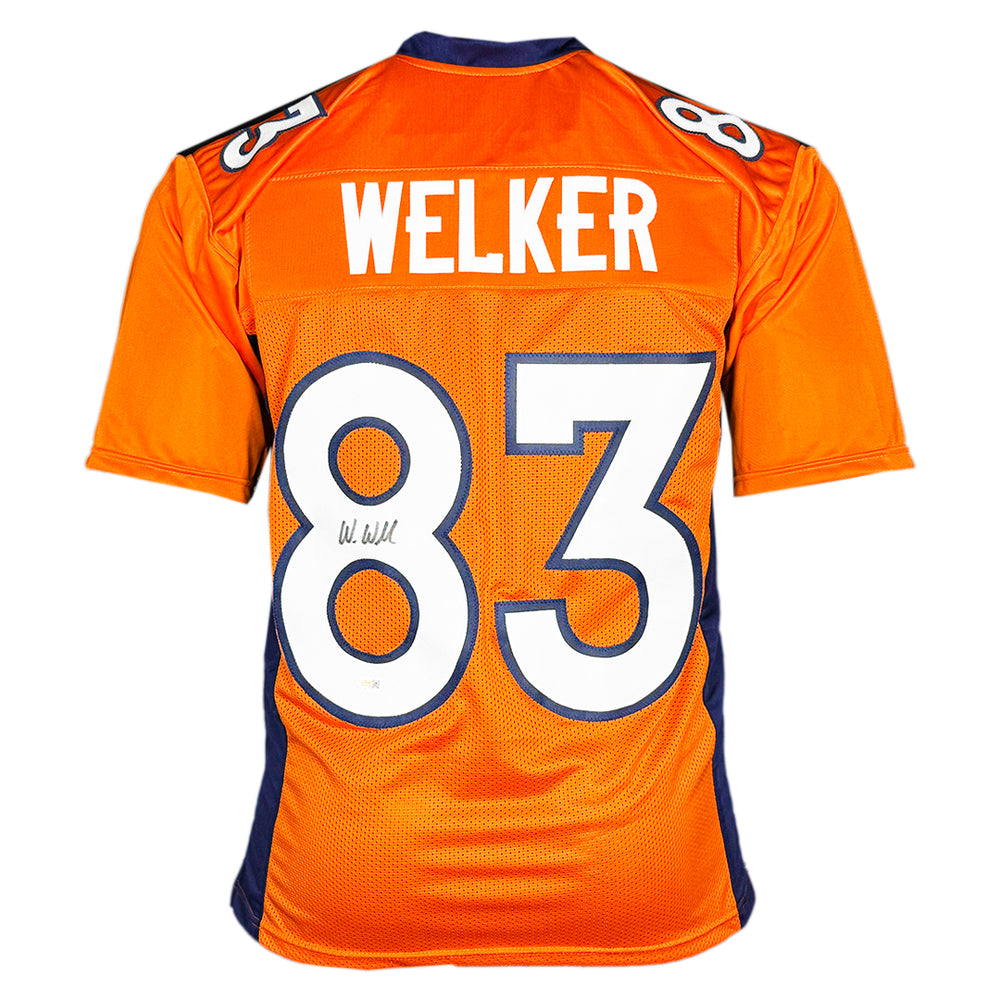 Wes Welker Signed Denver Orange Football Jersey (JSA)