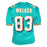 Wes Welker Signed Miami Teal Football Jersey (JSA)