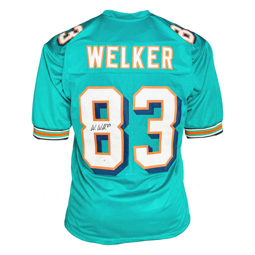 Wes Welker Signed Miami Teal Football Jersey (JSA)