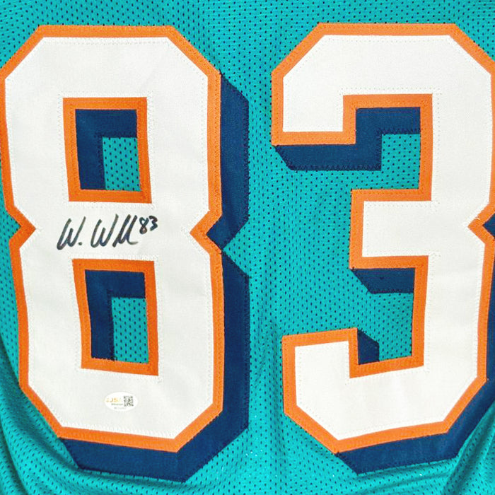 Wes Welker Signed Miami Teal Football Jersey (JSA)