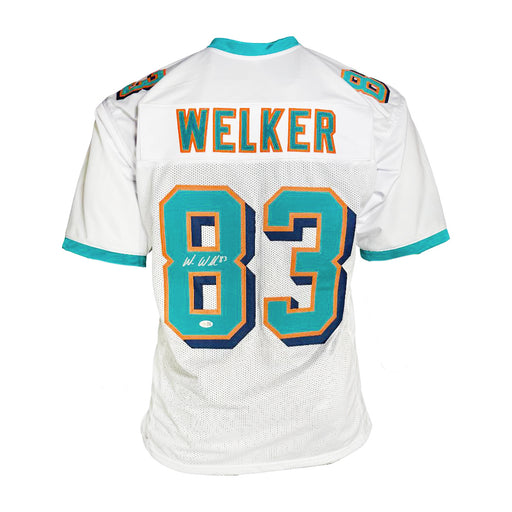 Wes Welker Signed Miami White Football Jersey (JSA)