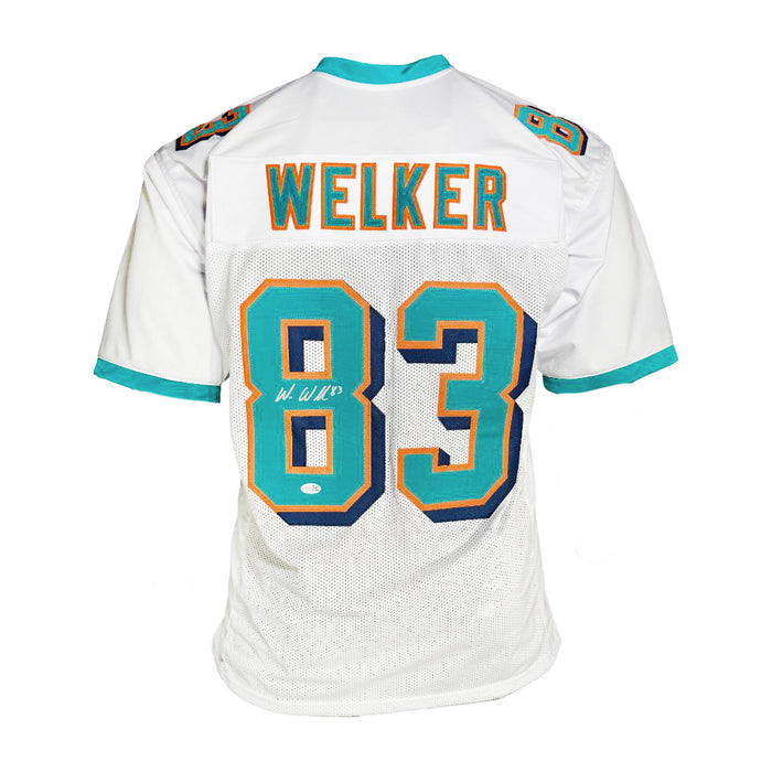Wes Welker Signed Miami White Football Jersey (JSA)