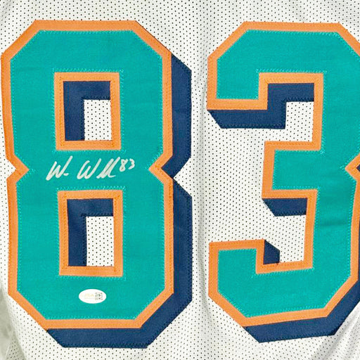 Wes Welker Signed Miami White Football Jersey (JSA)