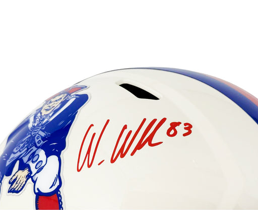 Wes Welker Signed New England Patriots Retro Speed Full-Size Replica Football Helmet (JSA)