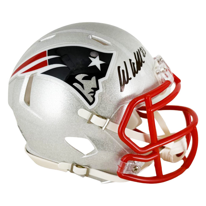 Wes Welker Signed New England Patriots Speed Mini Football Helmet (JSA)