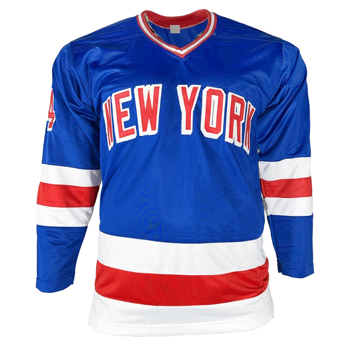 Jay Wells Signed 1994 SC Champs Inscription New York Blue Hockey Jersey (JSA)