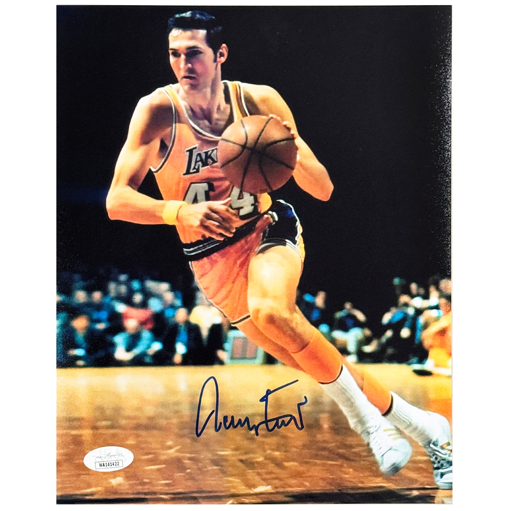 Jerry West Signed Los Angeles Pose 1 Basketball 8x10 Photo (JSA)