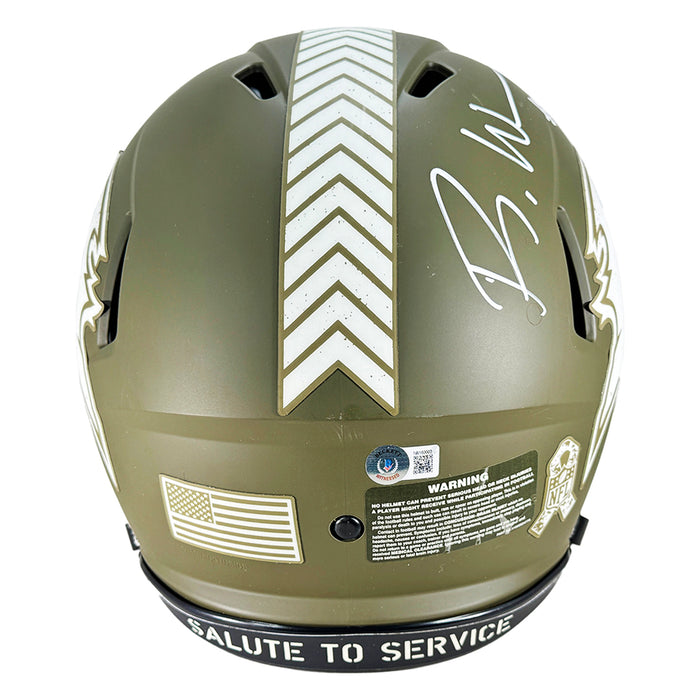 Rachaad White Signed Tampa Bay Buccaneers Authentic Salute to Service Full-Size Football Helmet (Beckett)