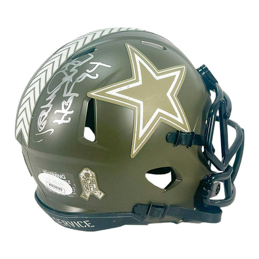 Randy White Signed Dallas Cowboys Salute to Service Mini Football Helmet (JSA)