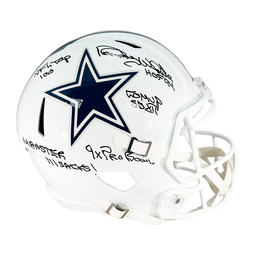 Randy White Signed Multi-Inscription Dallas Cowboys Alt 2022 Speed Full-Size Replica Football Helmet (Beckett)