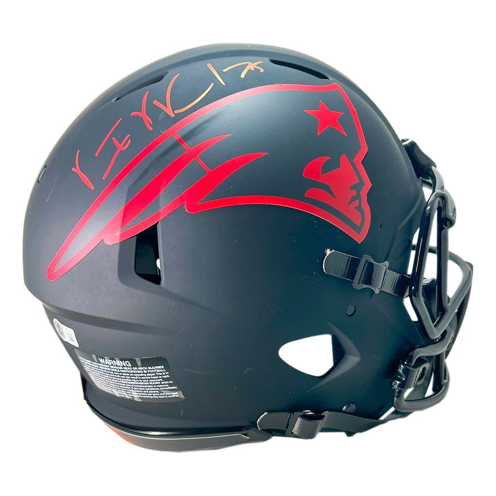 Vince Wilfork Signed New England Patriots Authentic Eclipse Speed Full-Size Football Helmet (Beckett)