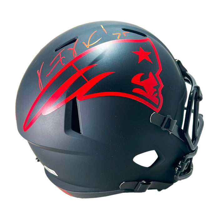 Vince Wilfork Signed New England Patriots Eclipse Full-Size Replica Football Helmet (Beckett)