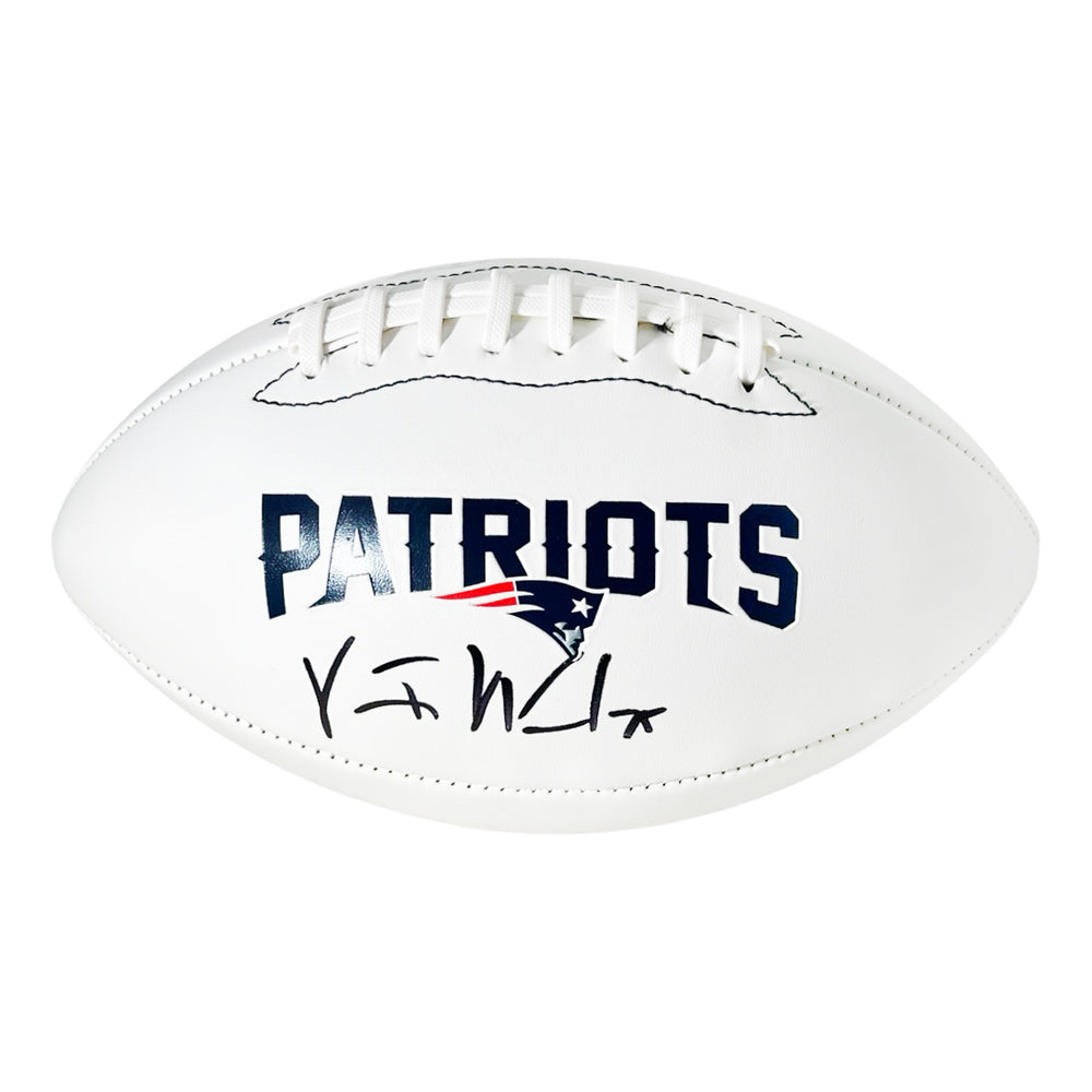 Vince Wilfork Signed New England Patriots Official NFL Team Logo Football (Beckett)