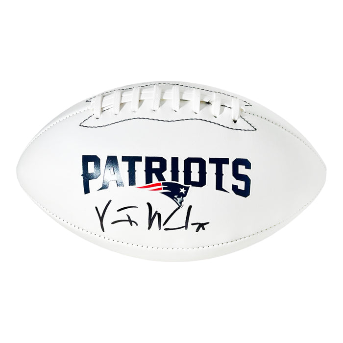 Vince Wilfork Signed New England Patriots Official NFL Team Logo Football (Beckett)