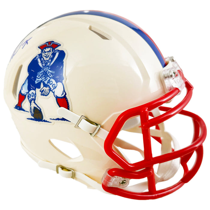 Vince Wilfork Signed New England Patriots Retro Speed Mini Football Helmet (JSA)