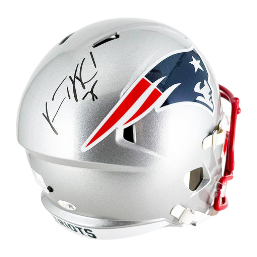 Vince Wilfork Signed New England Patriots Speed Full-Size Replica Football Helmet (JSA)