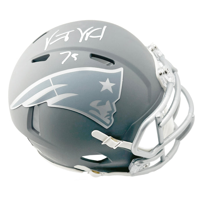 Vince Wilfork Signed New England Patriots Slate Alternate Speed Mini Football Helmet (Beckett)