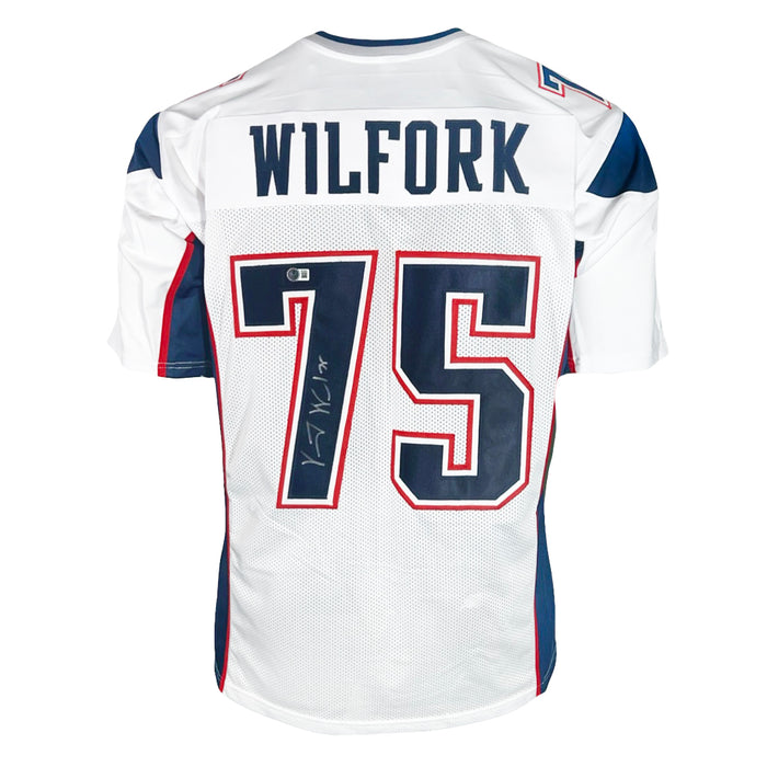 Vince Wilfork Signed New England White Football Jersey (Beckett)