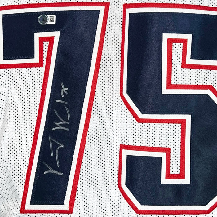 Vince Wilfork Signed New England White Football Jersey (Beckett)
