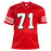 Trent Williams Signed San Francisco Red Shadow Number Football Jersey (Beckett)