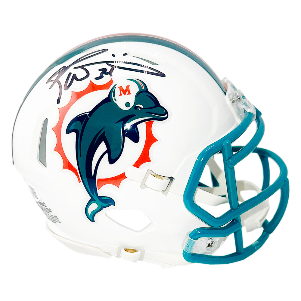 Ricky Williams Signed Miami Dolphins Throwback 97-12 Speed Mini Football Helmet (JSA)