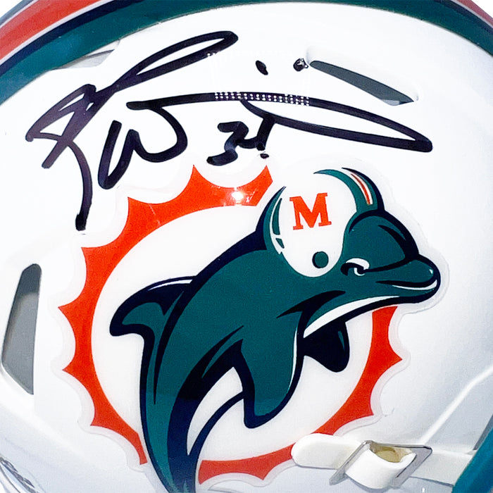 Ricky Williams Signed Miami Dolphins Throwback 97-12 Speed Mini Football Helmet (JSA)