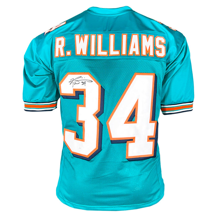 Ricky Williams Signed Miami Pro Teal Football Jersey (JSA )