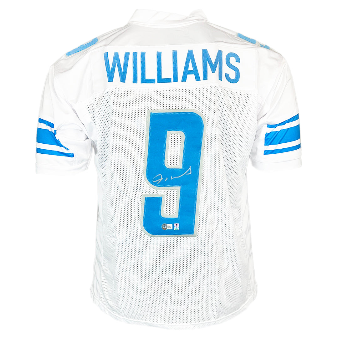 Jameson Williams Signed Detroit White Football Jersey (Beckett) — RSA