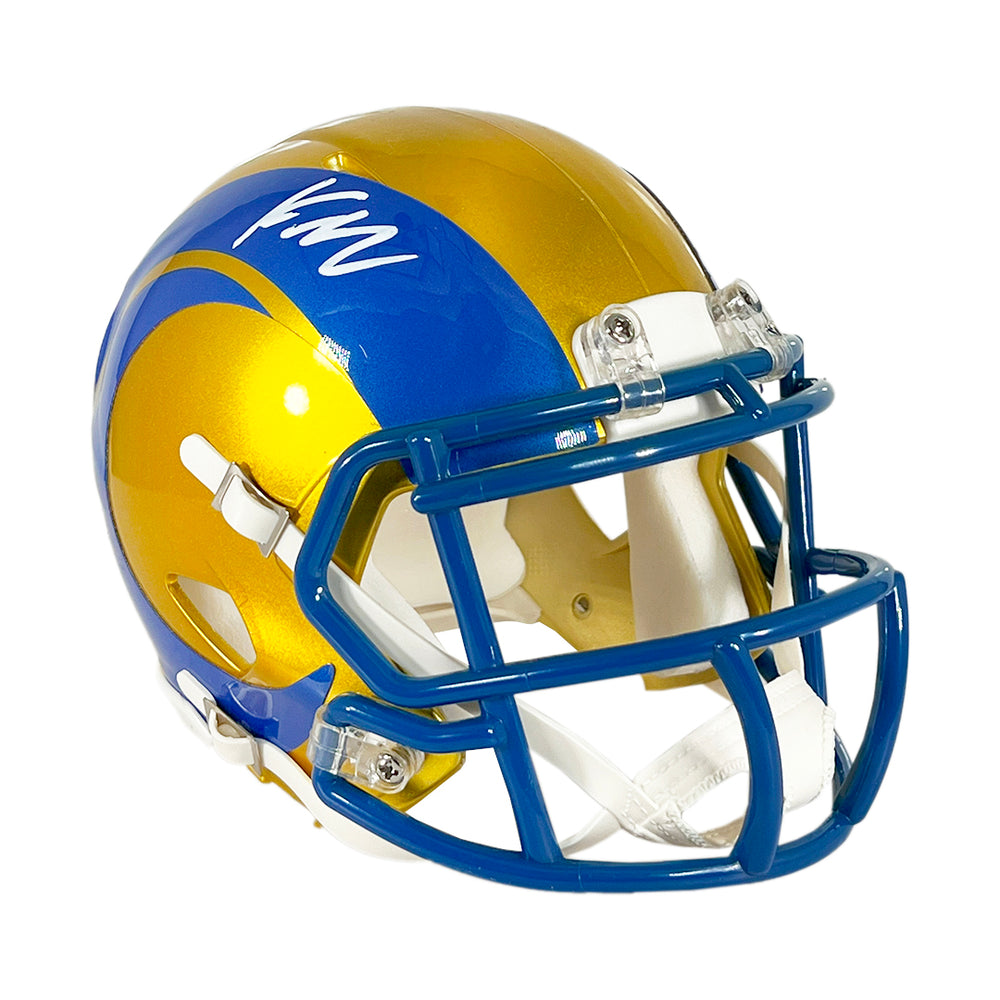Kyren Williams Signed Los Angeles Rams Flash Mini Football Helmet (Beckett)