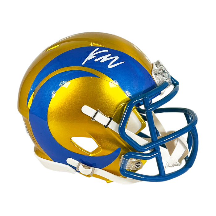 Kyren Williams Signed Los Angeles Rams Flash Mini Football Helmet (Beckett)