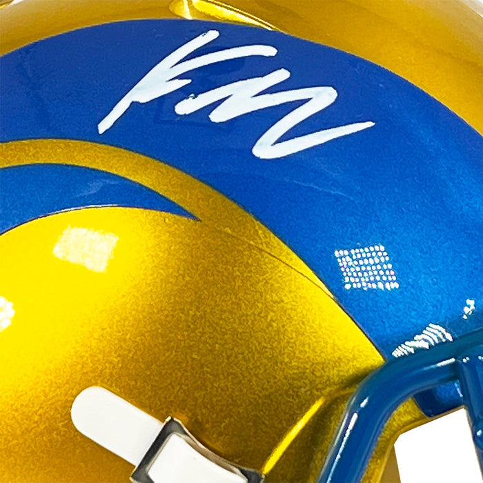 Kyren Williams Signed Los Angeles Rams Flash Mini Football Helmet (Beckett)
