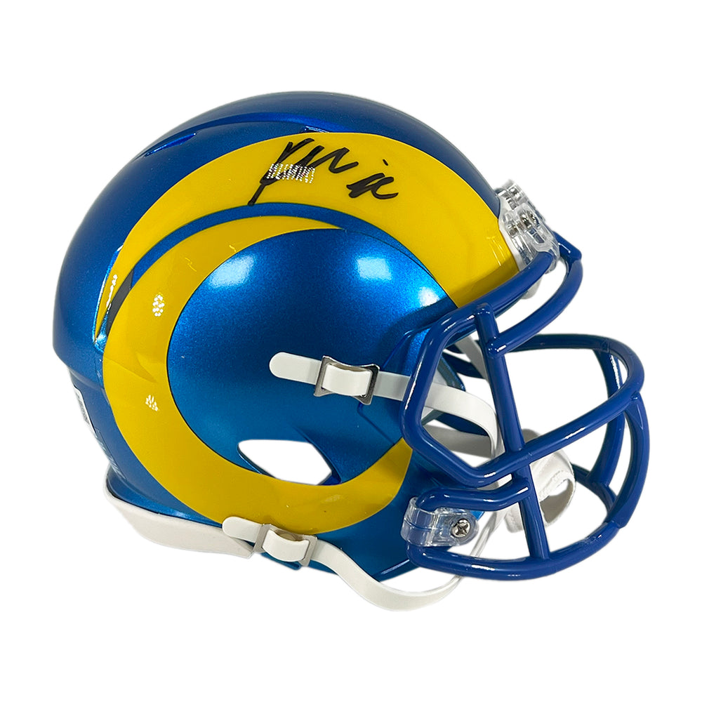 Kyren Williams Signed Los Angeles Rams Speed Mini Football Helmet