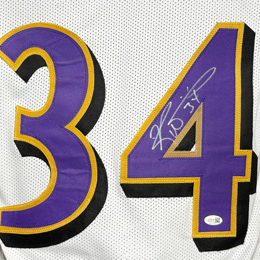 Ricky Williams Signed Baltimore White Football Jersey (JSA)