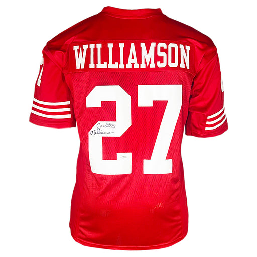 Carlton Williamson Signed San Francisco Red Football Jersey (JSA)