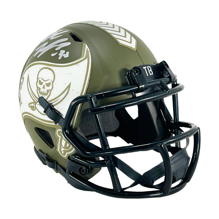 Antoine Winfield Jr Signed Tampa Bay Buccaneers Salute to Service Speed Mini Football Helmet (JSA)