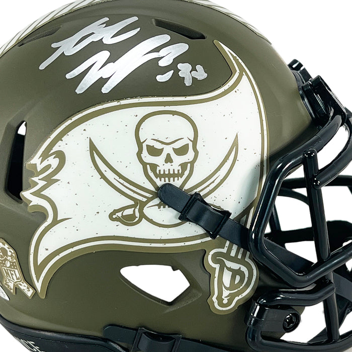 Antoine Winfield Jr Signed Tampa Bay Buccaneers Salute to Service Speed Mini Football Helmet (JSA)