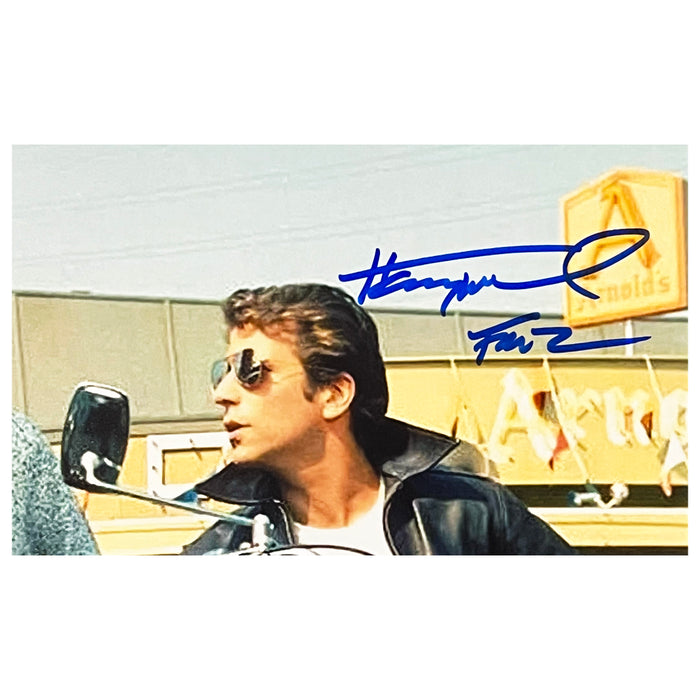 Henry Winkler Signed Fonz Inscription Pose 6 Happy Days 11x14 Photo (Beckett)