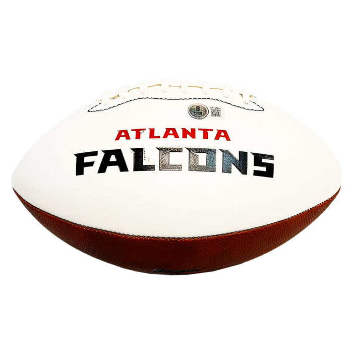 Charlie Woerner Signed Atlanta Falcons Official NFL Team Logo White Football (Beckett)