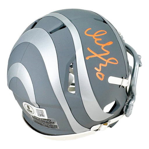 Ickey Woods Signed Cincinnati Bengals Slate Alternate Speed Mini Football Helmet (Beckett)