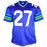 Tariq Woolen Signed Seattle Royal Blue Football Jersey (Beckett)