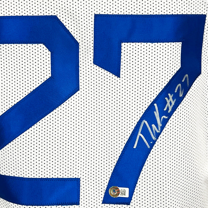 Tariq Woolen Signed Seattle White Throwback Football Jersey (Beckett)