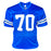 Rayfield Wright Signed HOF 06 inscriptions Dallas Royal Blue Football Jersey (JSA)