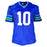 Jim Zorn Signed Prov 22:1 Inscription Seattle Royal Blue Bled Signature Football Jersey (JSA)