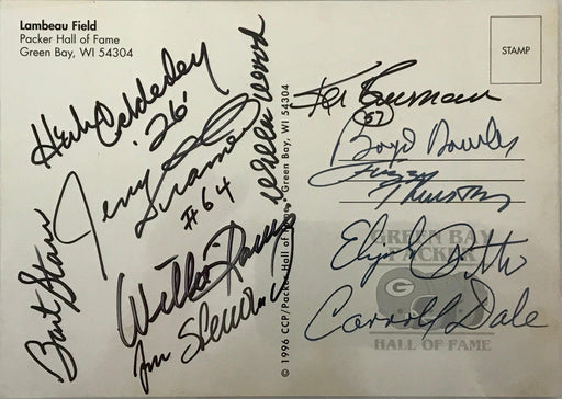 11-Signature Green Bay Packers Signed Lambeau Field Postcard (BAS 10566035) - RSA