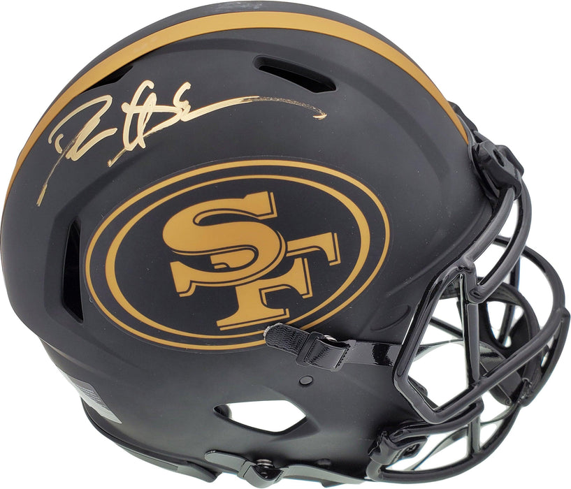 Deion Sanders Autographed San Francisco 49ers Eclipse Black Full Size Authentic Speed Helmet Beckett BAS QR Stock #194867 - RSA