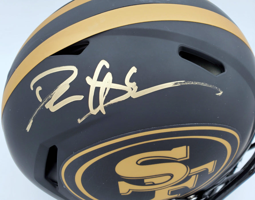 Deion Sanders Autographed San Francisco 49ers Eclipse Black Full Size Authentic Speed Helmet Beckett BAS QR Stock #194867 - RSA