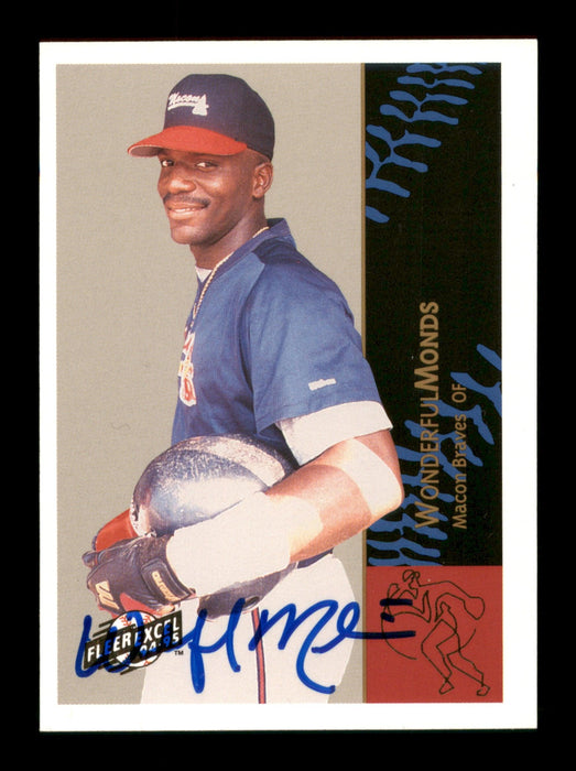 Wonderful Terrific Monds Autographed 1994-95 Fleer Excel Rookie Card #155 Atlanta Braves SKU #195714 - RSA