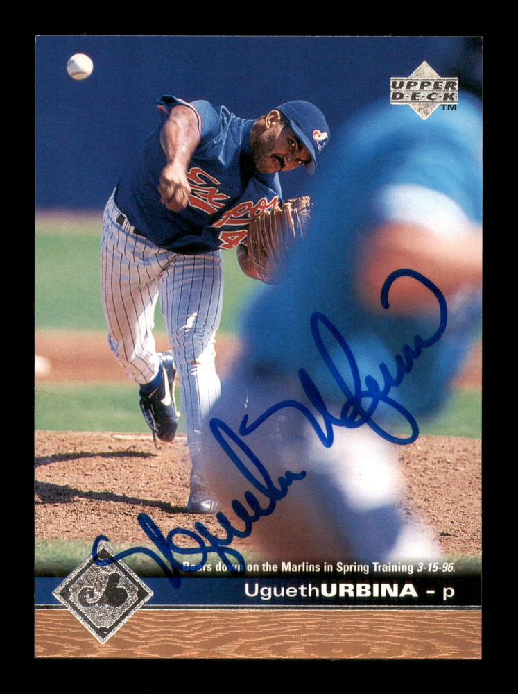 Ugueth Urbina Autographed 1997 Upper Deck Card #112 Montreal Expos SKU #195758 - RSA