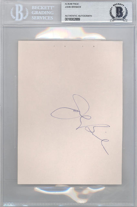 John Brisker Autographed 4.5x6 Album Page Seattle Super Sonics Beckett BAS #10002889 - RSA