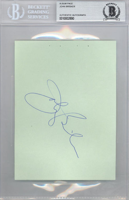 John Brisker Autographed 4.5x6 Album Page Seattle Super Sonics Beckett BAS #10002890 - RSA